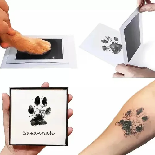Kedi%20Köpek%20Pati%20İzi%20Fotoğraf%20Çerçevesi%20Seti