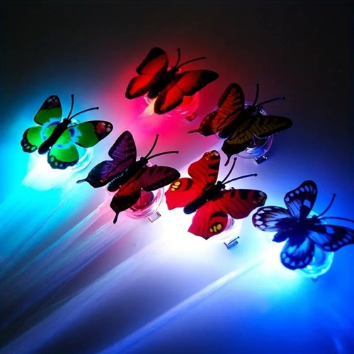 Led%20Fiber%20Optik%20Işıklı%20Kelebek%20Saç%20Klipsi