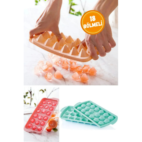 Elmas%2018%20Bölmeli%20Buz%20Kalıbı