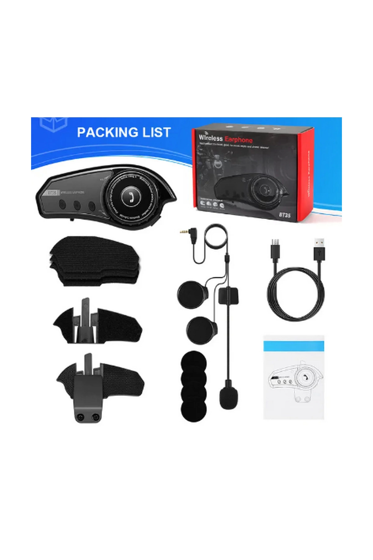 Bt35%20Kask%20Kulaklık%20Bluetooth%205.0%20Motosiklet%20Interkom%20Su%20Geçirmez%20Kablosuz%20Kulaklık