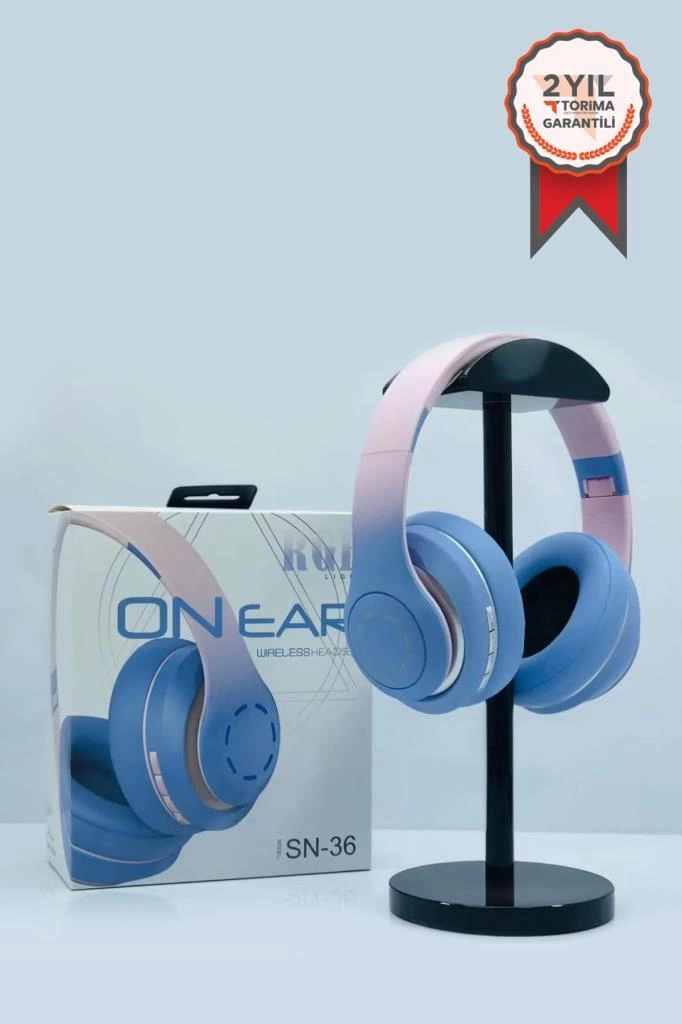 Sn-36%20On-ear%20Kafa%20Üstü%20Kablosuz%20%20Kulaklık%20Bluetooth%205.1%20%20Blue