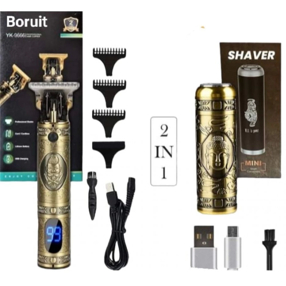 Pro%202%20İn%201%20Vintage%20Traş%20Makinesi%20Şarjlı%20Dijital%20Göstergeli%20Aliminyum%20Gövde