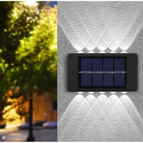 10 Ledli Solar Bahçe Dış Mekan Duvar Aydınlatması 2’li Set