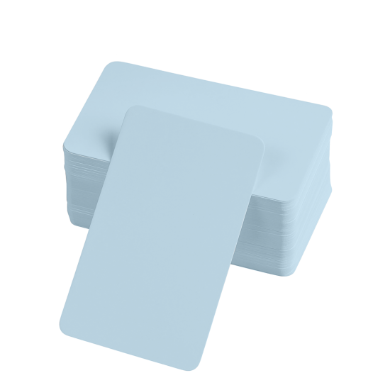 Boş Kelime Kartları 5x8 cm - 50 Adet Oval Kenarlı | Tabu & Not Kartları - Mavi