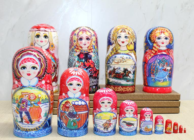 10’lu Ahşap Matruşka Seti