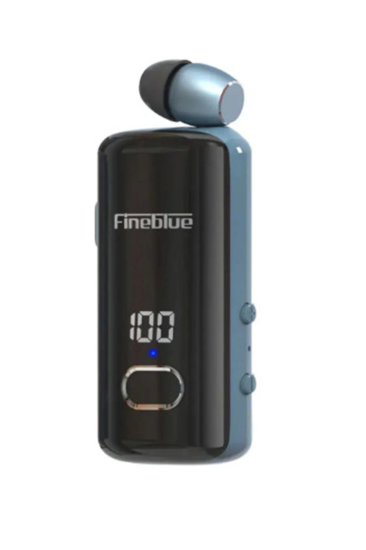 F580 Dijital Göstergeli Makaralı Titreşimli Bluetooth Kulaklık Mavi