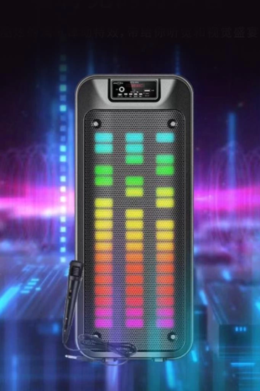Gts-1852 Taşınabilir Rgb Ledli Bluetooth Hoparlör Usb-tf Siyah