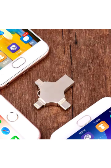 Otg 4in1 Cep Telefonu Çok Fonksiyonlu Usb Flash Bellek 64 Gb Type-c, Micro Sd Ve Kart Okuyucu