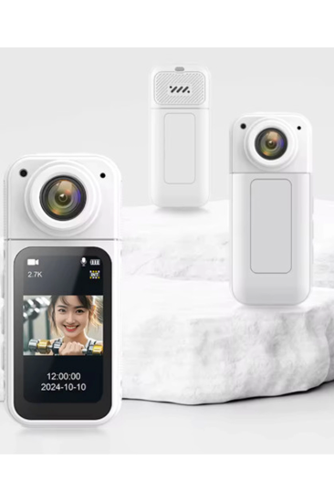 S70 Mıknatıslı Yaka Kamerası Hd Kalite, 30 Fps, Kolay Bağlantı, Boyun Askısı 2.7k Siyah