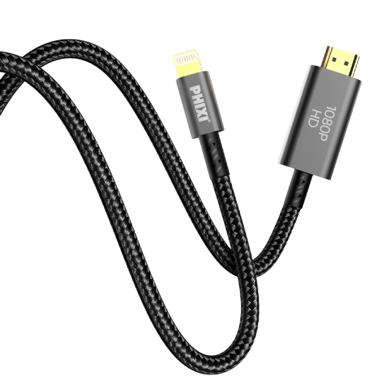 Force Hd14 Lightning To Hdmı 1080p Görüntü Aktarma Kablosu, 1.8m, Hasır Kablo